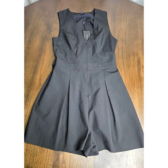 BCBGMAXAZRIA - Sleeveless Romper OPEN BACK- Black - XXS - NWT - Picture 3 of 16
